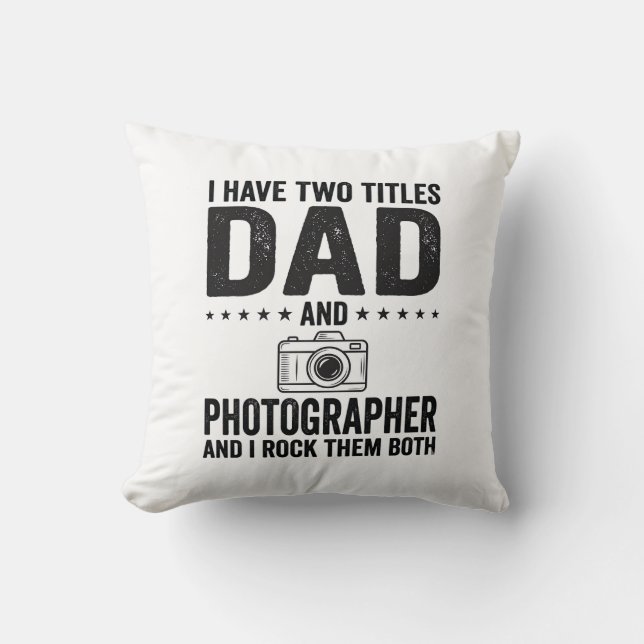 Coussin Dad Photographer Vintage Engraving Shirt Design_1 (Recto)