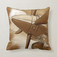 Coussin d'aéronef Vintage Turbo