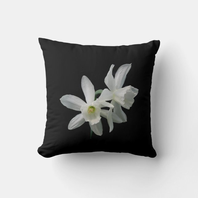 Coussin Daffodils blancs (Recto)