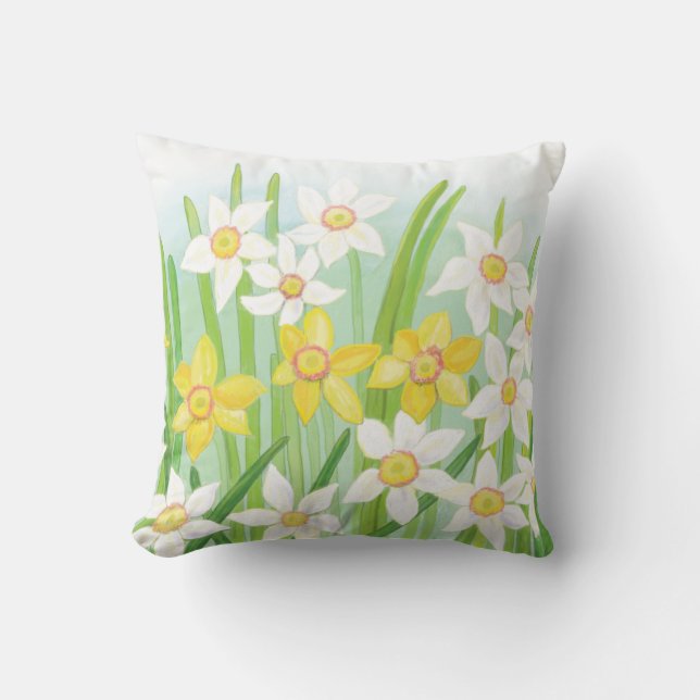 Coussin Daffodiques de printemps (Recto)