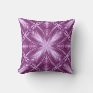 Coussin Dahlia Violet Lait Blanc Nuages Motif Abstrait