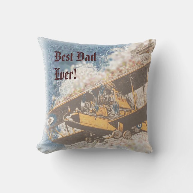 Coussin D'ailes carreau de fête des pères en haut (Recto)