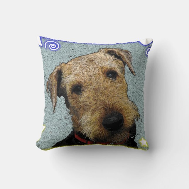 Coussin d'Airedale Terrier (Recto)