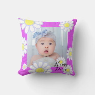 Coussin Daisy Simple Violet Photo