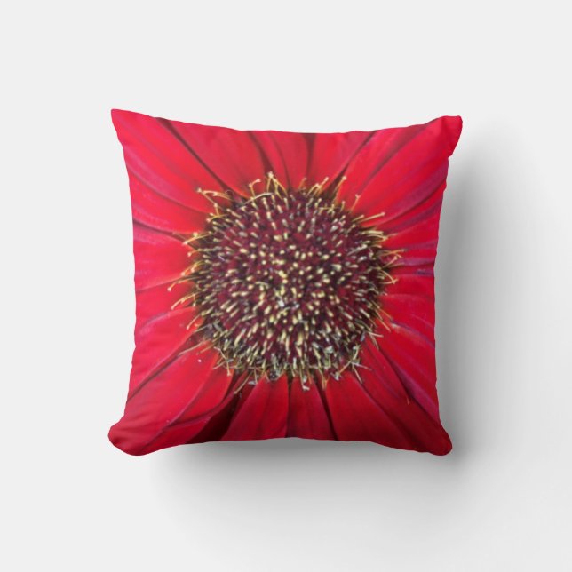Coussin d'alimentation à fleurs rouges (Recto)