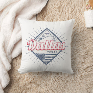 Coussin Dallas Texas City États-Unis Vintage USA