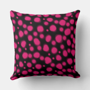 Coussin dalmate points poster de animal rose et noir tache