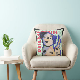 Coussin Dalmatian, dalmatiens, pixel art, Pixelart