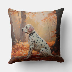 Coussin Dalmatien en automne Feuilles automne Inspirer