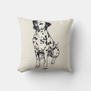 Coussin Dalmatien Sparky Pop Art Demi-teinte Bande dessiné
