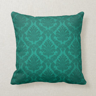Coussin Damas baroque Vintage  turquoise