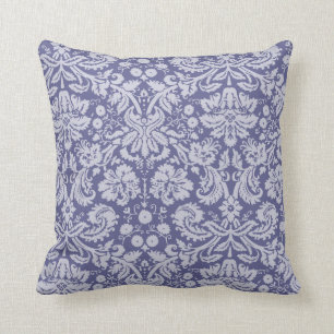 Coussin Damas bleu foncé