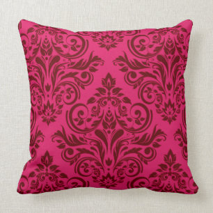 Coussin Damas - clarette magenta