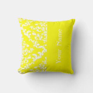 Coussin Damas jaunes gras avec nom @ Emporiomoffa