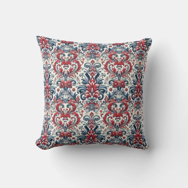 Coussin Damas patriotique (Recto)