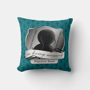 Coussin Damas turquoises "En Mémoire De L'Amour" En Mémoir
