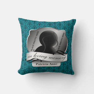 Coussin Damas turquoises "En Mémoire De L'Amour" En Mémoir