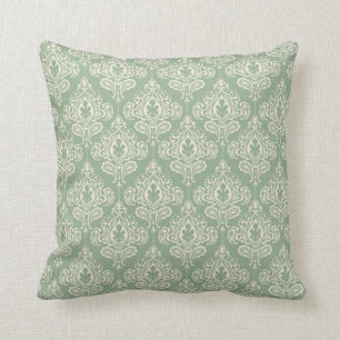 Coussin Damas Vintages - Vert Sage