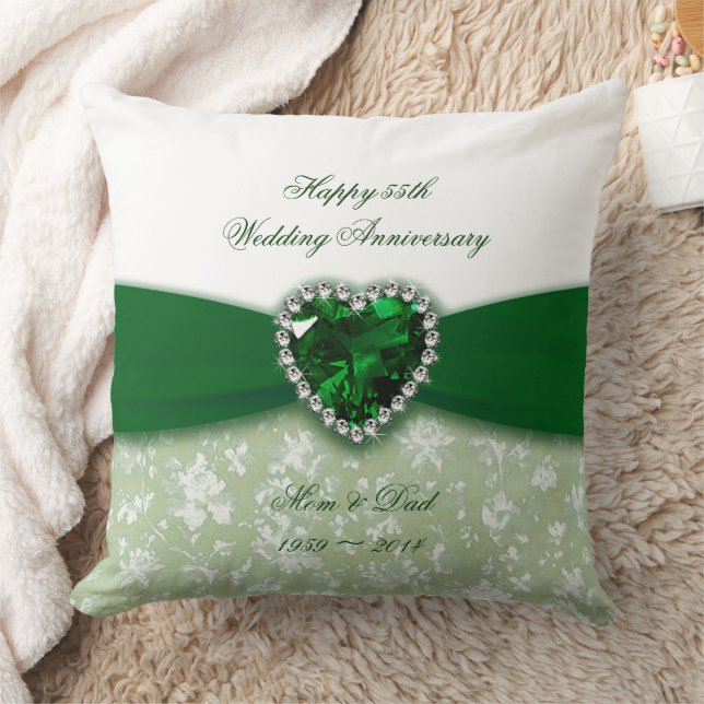 Coussin Damask 55e anniversaire du Mariage (Couverture)
