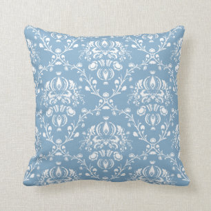 Coussin Damassé bleue néerlandaise