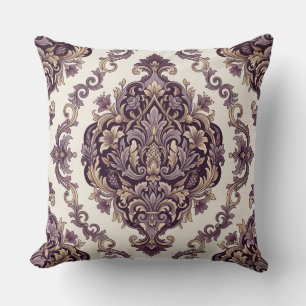 Coussin Damassé Élégant