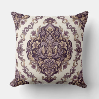 Coussin Damassé Élégant