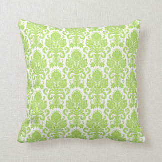 Coussin Damassé Girly de vert de chaux