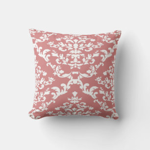 Coussin Damassé gras rose @ Emporiomoffa