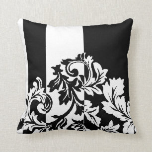 Coussin Damassé noire et blanche