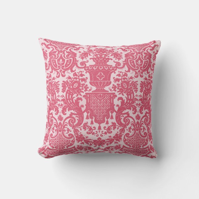 Coussin Damassé rose (Recto)