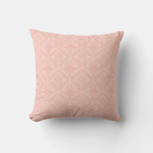 Coussin Damassé rose élégant vintage