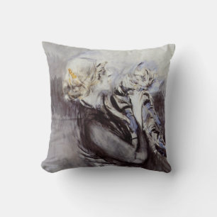 Coussin Dame avec un chat gris (par Giovanni Boldini)