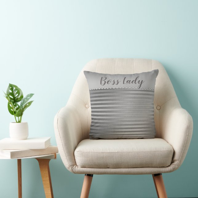 Coussin Dame Boss Silver Sleek (Chaise)