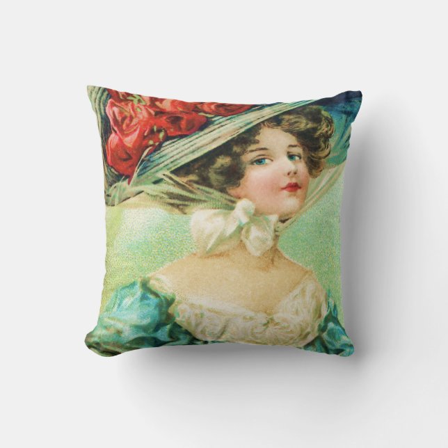 Coussin Dame Casquette victorienne (Recto)