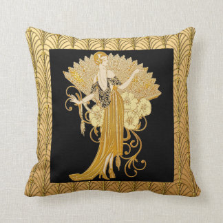 Coussin Dame déco avec le ventilateur