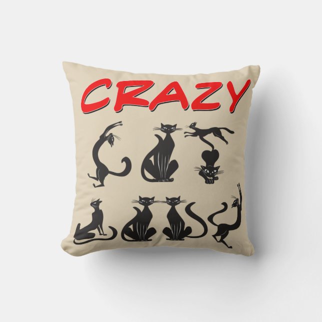 Coussin Dame du Crazy Cat (Recto)