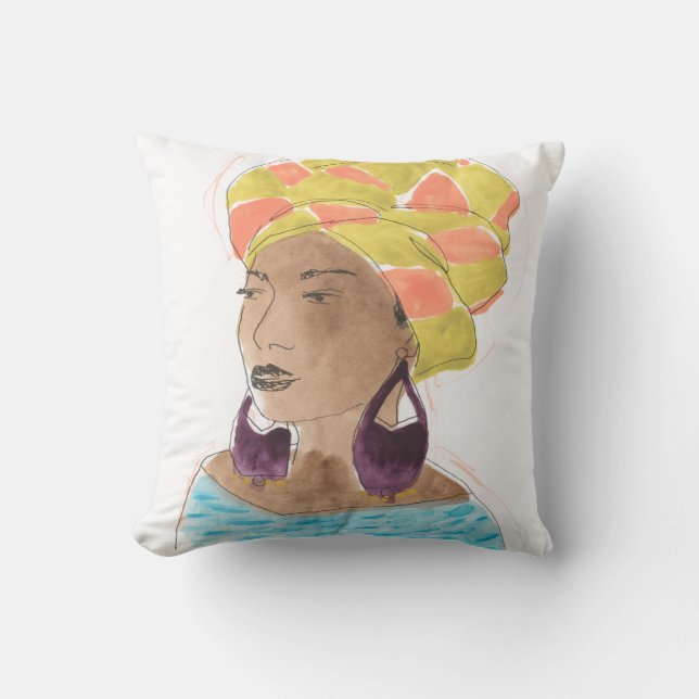 Coussin Dame forte et belle (Recto)