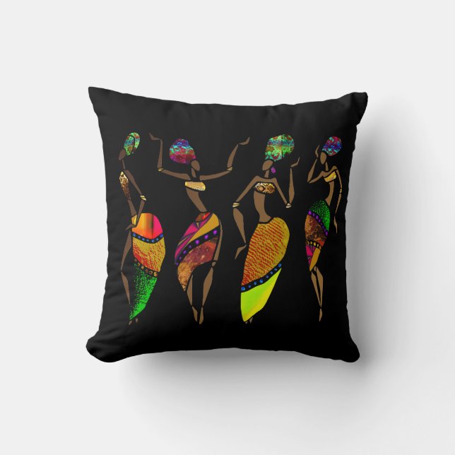 Coussin Dames africaines de danse (Recto)