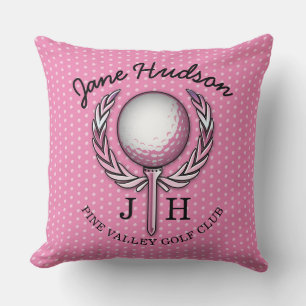 Coussin Dames Elegant Golf Monogramme Design