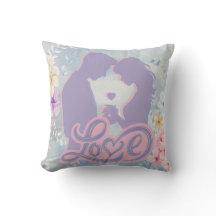 Coussin d'Amour Couché - Cadeau unique Valentine's