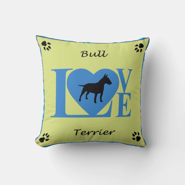 Coussin d'AMOUR de Bull Terrier (Recto)