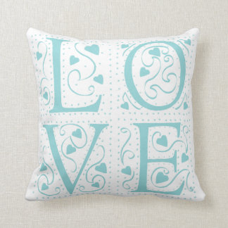 Coussin d'amour de turquoise