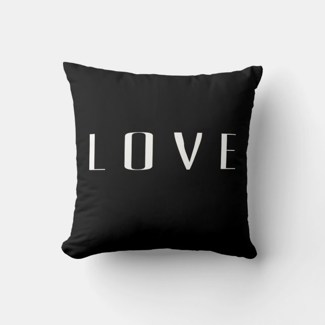 Coussin d'amour et de paix noir (Recto)