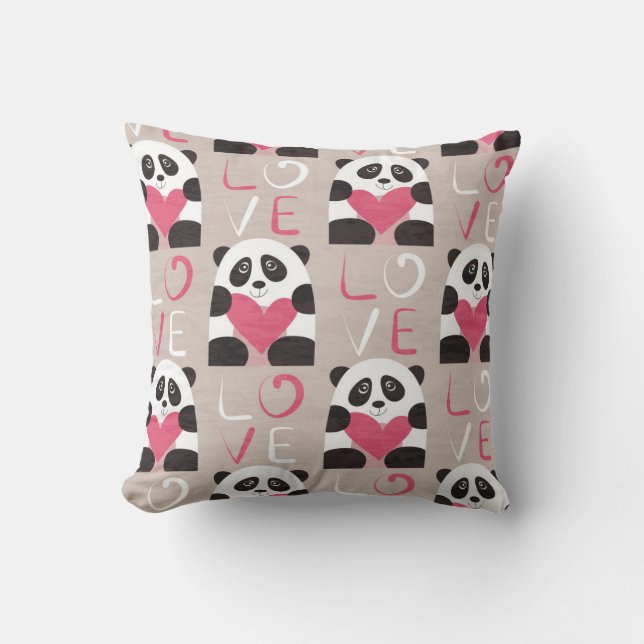 Coussin d'amour pour les ours de Panda (Recto)