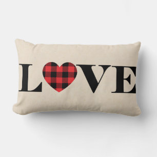 Coussin d'amour rustique