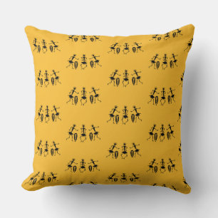 Coussin Dance Inspirationnelle, Art Africain Cute Orange