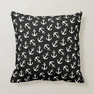Coussin D'Ancres motif nautique loin dans le noir