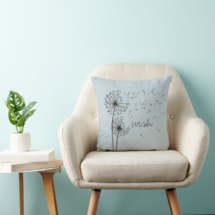Coussin Dandelion graphique inspirant Souhait