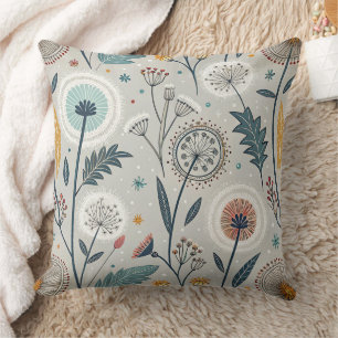 Coussin Dandelion Whimsical & Floral Folal Art sans coutur
