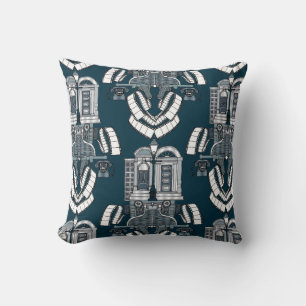 Coussin Danger dans Damascus Street blue